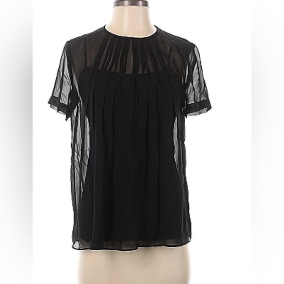 Marc Jacobs Marquee Georgette sheer pleated silk blouse w/ attached cami - 4 - Picture 2 of 13